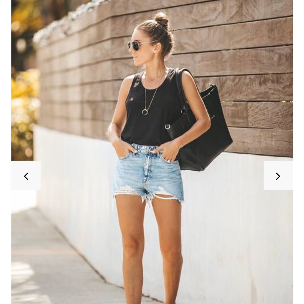 HAZEL HIGH RISE DISTRESSED DENIM SHORTS